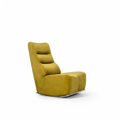 Sala de estar Amarillo Sillón Mueble Nuevo Decoración Diseñador Asiento Textil