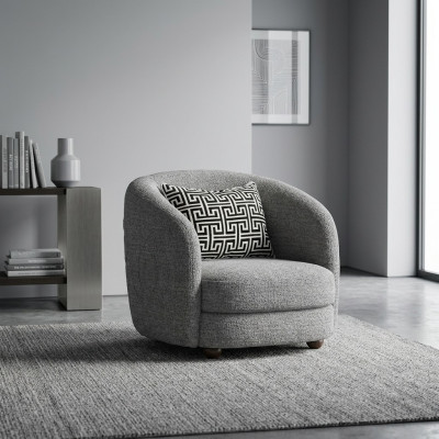 Gris sillón diseñador muebles tapizados sala de estar nuevo asiento mobiliario