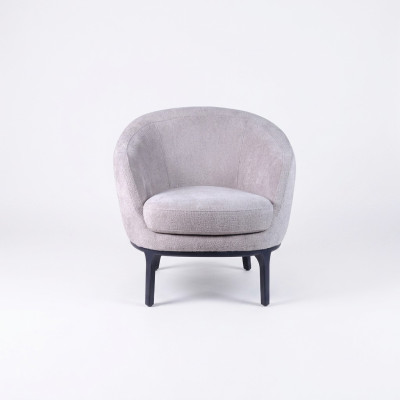 Diseñador de lujo Gris Sillón Acolchado Sofá Asiento Moderno Textil Muebles Acolchados