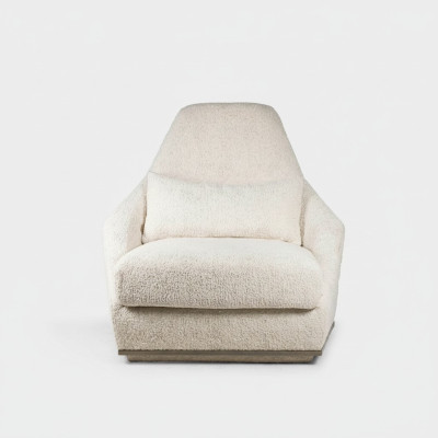 Muebles tapizados blancos Sillón de lujo Asiento Muebles de sala de estar Diseño moderno