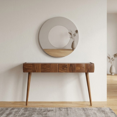 Mesa de consola con espejo Juego de muebles de lujo para sala de estar moderna.