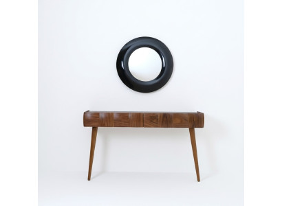 Consola cómoda moderna de madera con espejo de lujo para la sala de estar