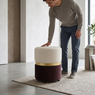 Diseño taburete salón moderno mobiliario lujo tapizado nuevo