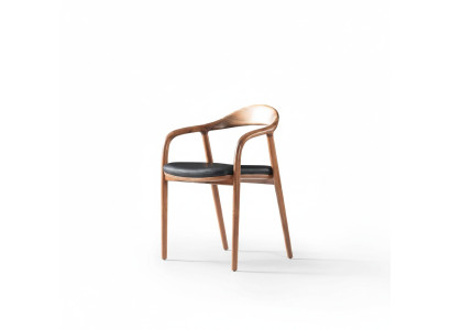 Silla de diseño de lujo de madera poltrona sillas comedor cuero.