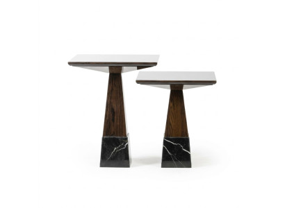 Juego de mesas de sala de estar 2x mesitas de diseño mesa de café madera mobiliario