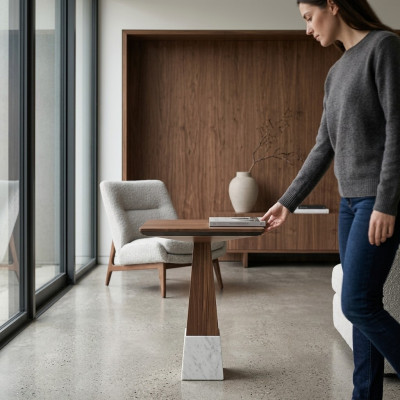 Mesa auxiliar de madera para sala de estar diseño de mobiliario mesa de café muebles nuevos.
