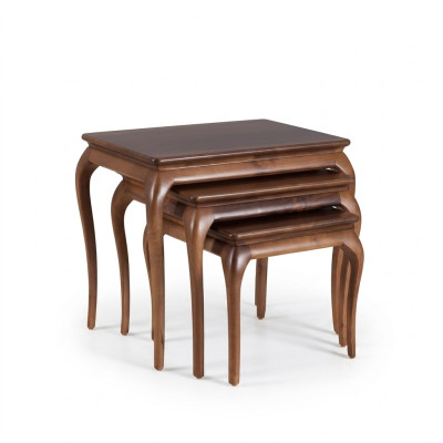 Sala de estar lujo muebles de madera mesa auxiliar mesa de café decoración.