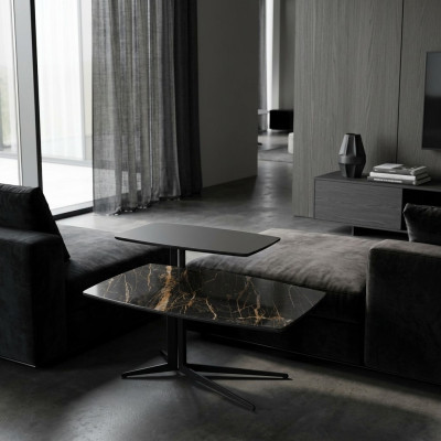 Schwarz Muebles Salón Completo Mesa de Centro con Mesa Auxiliar Lujo