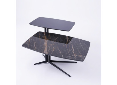 Schwarz Muebles Salón Completo Mesa de Centro con Mesa Auxiliar Lujo