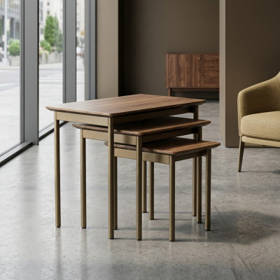 Mesa moderna para sala de estar, mesas de centro, mesa de café, mesa auxiliar de madera.