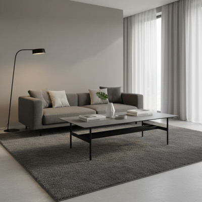 Mesa de centro negra Diseño de mobiliario de salón Sofá Nueva mesa de café Möbel