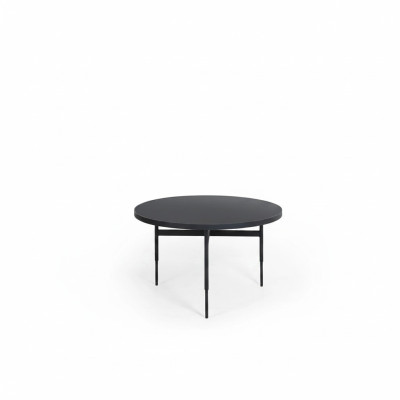 Mesa auxiliar redonda moderna nueva lujo negro diseño muebles decoración madera