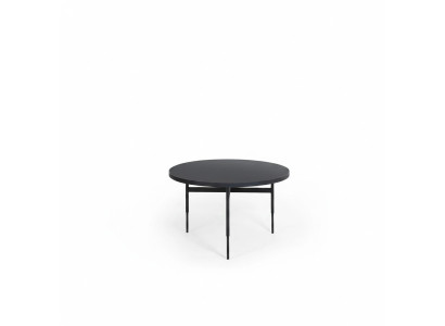 Mesa auxiliar redonda moderna nueva lujo negro diseño muebles decoración madera