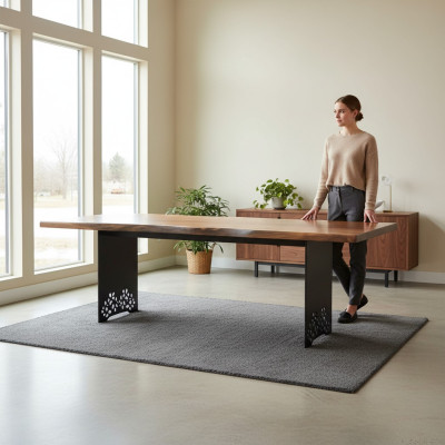 Diseño mesa comedor muebles madera mesa lujo mobiliario nuevo