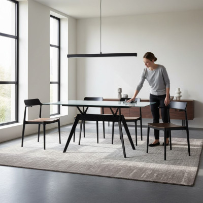 Diseño de lujo moderno Mesa de comedor comedor Nuevo mobiliario de mesa de cerámica