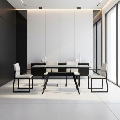 Diseño de lujo moderno Mesa de comedor comedor Nuevo mobiliario de mesa de cerámica