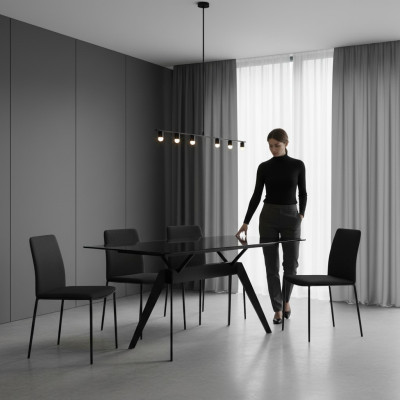 Comedor de lujo Mesa de comedor nueva Mesa Diseño moderno Muebles Metálicos Decoración