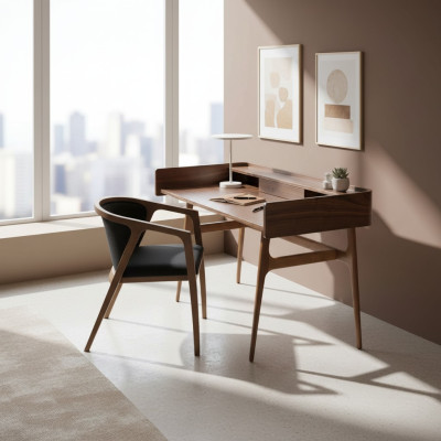 Diseño escritorio dormitorio lujo silla madera mesa ordenador mobiliario
