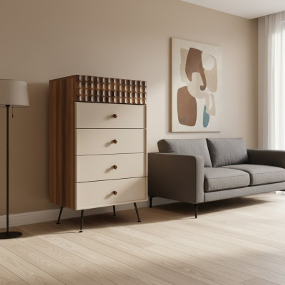 Mueble de madera para el dormitorio, cómoda nueva, armario cómoda, mobiliario