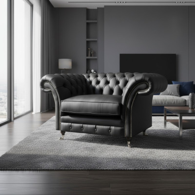 Modern Chesterfield Sessel Salón Muebles tapizados Textil Acolchado