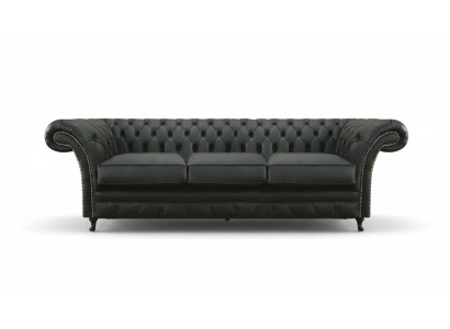 Sofá Chesterfield de tres plazas de tela nuevo mobiliario para sala de estar