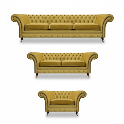 Conjunto de sofás Sofá de diseño Sofás tapizados Moderno Chesterfield de lujo Nuevo