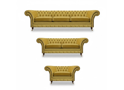Conjunto de sofás Sofá de diseño Sofás tapizados Moderno Chesterfield de lujo Nuevo