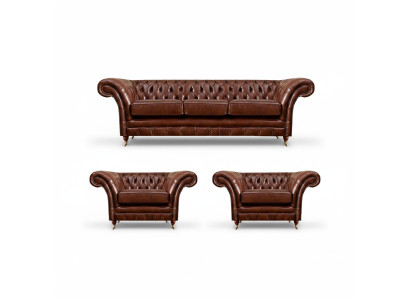 Sofás de cuero, sofás, juegos de tapicería, conjunto de sofás, sofás modernos, Chesterfield.