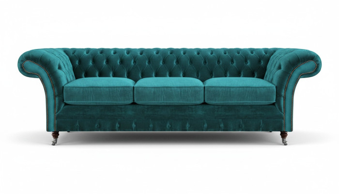 Sofá Chesterfield de tres plazas, sofá tapizado, muebles de salón, nuevos muebles