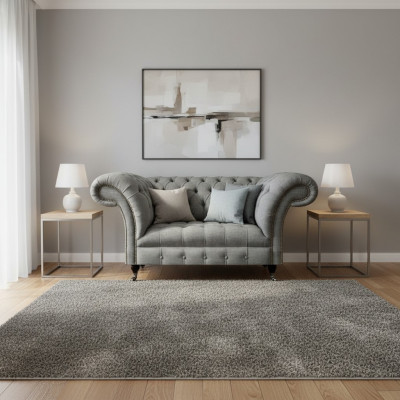 Sofá de dos plazas para sala de estar, sofá tipo Chesterfield de lujo, asiento, mueble tapizado, textil.