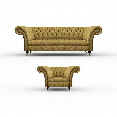 Chesterfield sofá de tres plazas muebles tapizados Nuevo sillón tapizado asiento sala de estar
