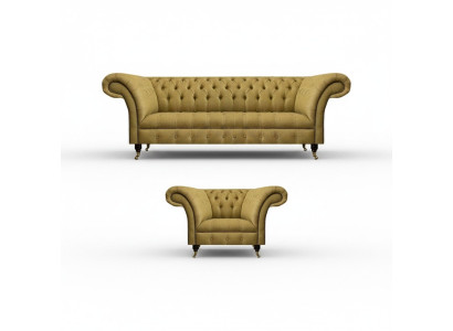 Chesterfield sofá de tres plazas muebles tapizados Nuevo sillón tapizado asiento sala de estar