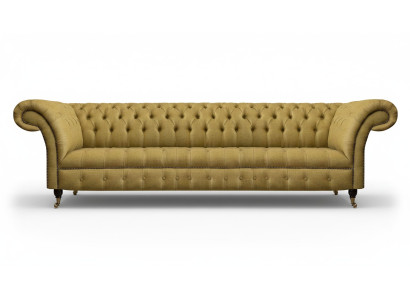Sofá de lujo de cuatro plazas Chesterfield de tela para la sala de estar