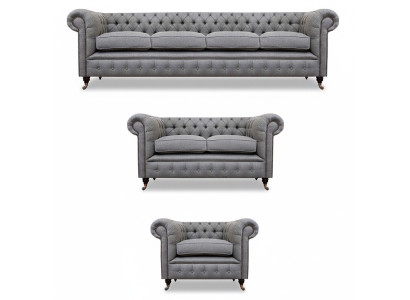 Sofá de tela de poliéster Chesterfield para sala de estar, nuevo diseño.