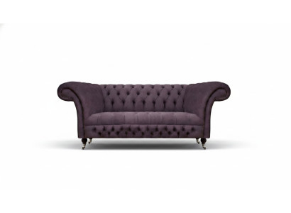 Sofá Chesterfield de dos plazas, sofá de sala de estar de lujo tapizado en tela textiles