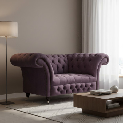 Chesterfield Sillón Muebles tapizados Sala de estar Asiento tapizado Tela de lujo Nuevo.