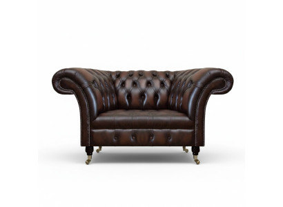 Lujo Nuevo Sofá de sala Marrón Asiento Decoración Muebles tapizados Chesterfield
