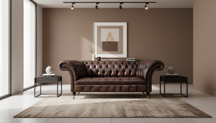Chesterfield sofá de tres plazas sofá muebles tapizados mobiliario salón nuevo