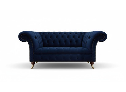 Sofá de sala de estar, sofá de dos plazas, mueble tapizado, diseño Chesterfield.