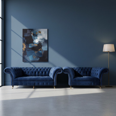 Chesterfield Set sofá de tres plazas sofá mobiliario sillón sala de estar nuevo