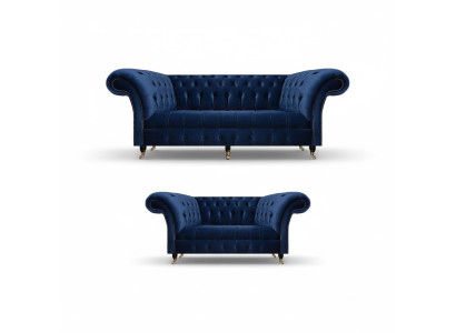 Chesterfield Set sofá de tres plazas sofá mobiliario sillón sala de estar nuevo