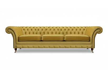 Sofá de salón, sofá de tres plazas, mobiliario nuevo Chesterfield, asiento textil.