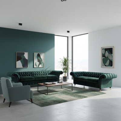 Muebles completos para la sala de estar, sofás 3+2, juego de sofás, sofás Chesterfield.