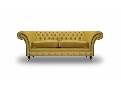 Sofá de lujo de dos plazas de tela Chesterfield para sala de estar