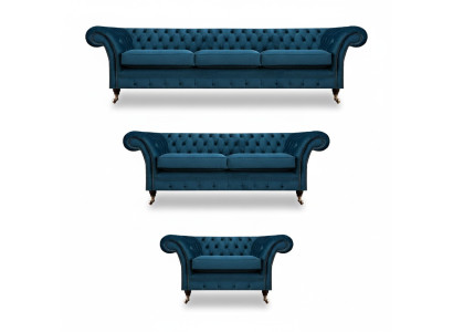Sofá Chesterfield de diseñador, juego de sofás y sillones tapizados, conjunto de sala de estar 3+2+1.