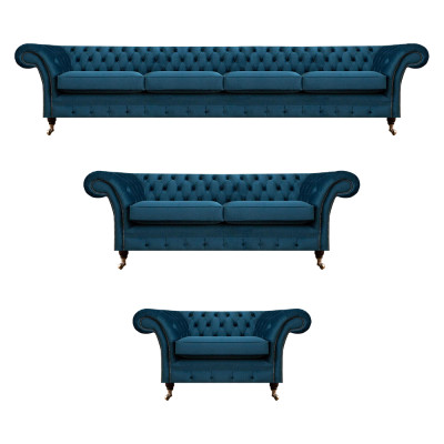 Sofás de diseño Conjunto Chesterfield Sofá de salón Conjunto de sofá Tapizado 4+2+1