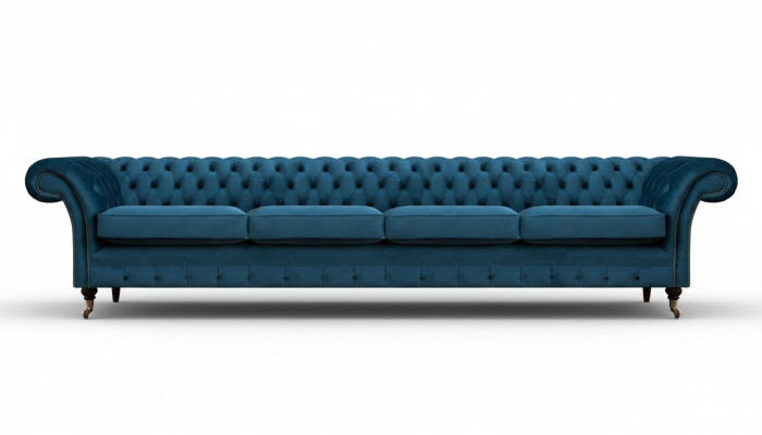 Sala de estar Chesterfield decoración sofá sofá cuatro plazas nuevo