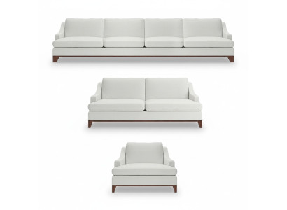 Conjunto de sofá de lujo blanco de 3 piezas completo, sofás, sillas de sala de estar.