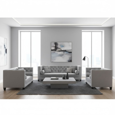Conjunto de sala de estar de lujo tapizado textil sofá conjunto de 3 piezas moderno diseñador 4+2+1