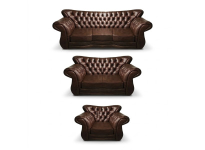 Mobiliario de lujo, sofás tapizados, juego de sofás de cuero sillón para sala de estar.